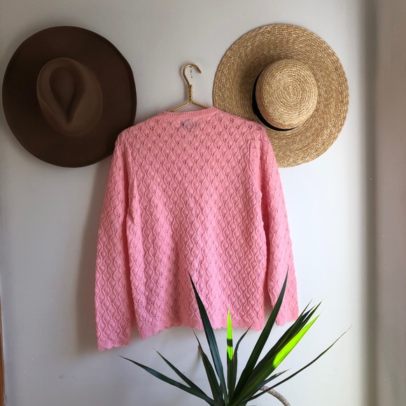 True Vintage pink cardigan sweater jumper - Picture 9 of 10